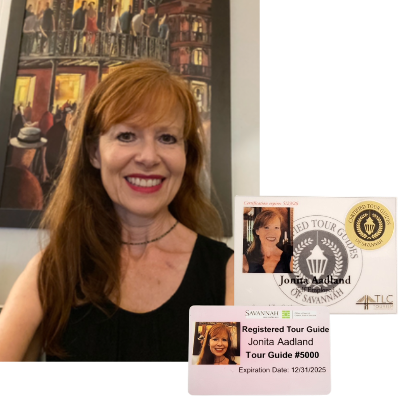 Jonita Aadland registered Savannah Tour guide